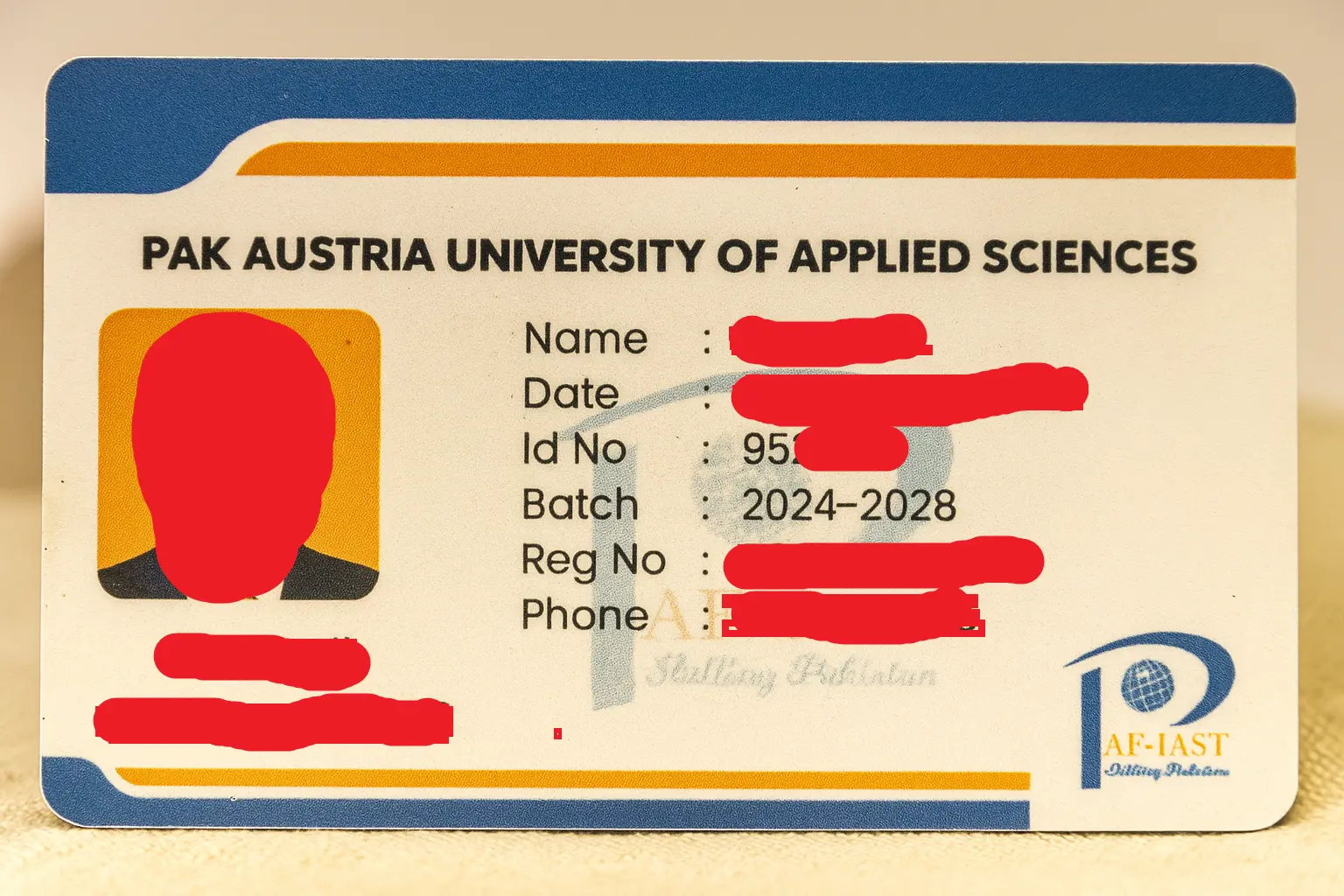 AI Generated Student card